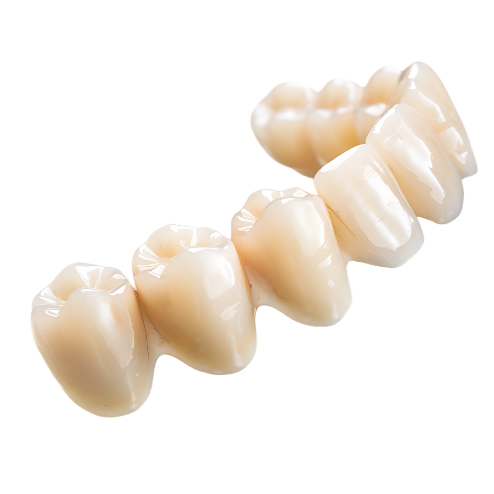 Teeth on white isolated over transparent background png
