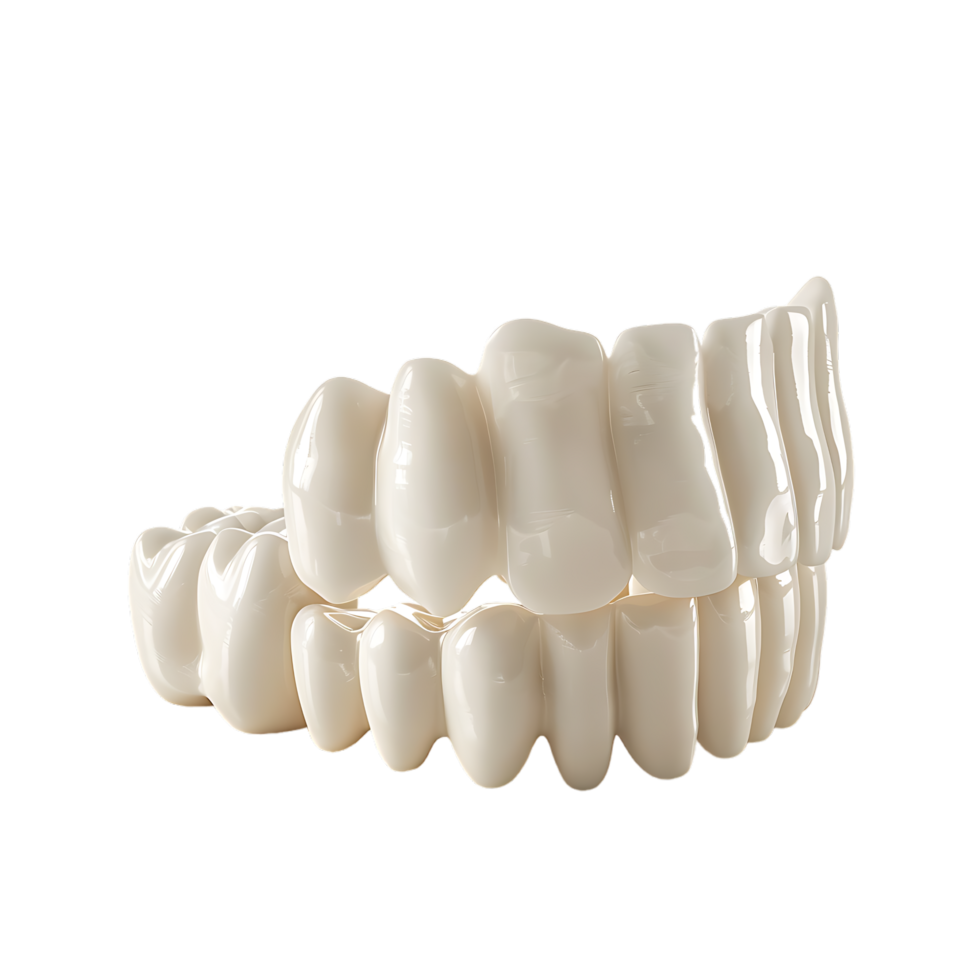 Teeth on white isolated over transparent background png