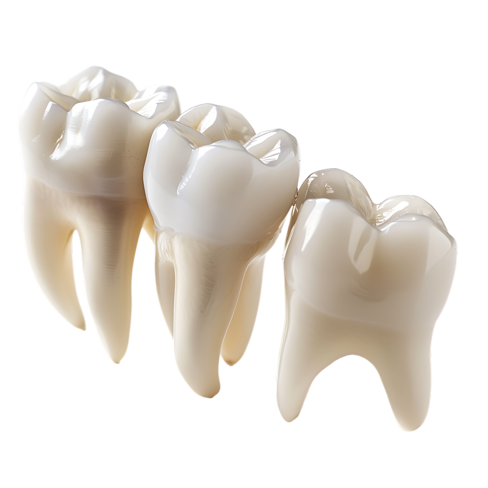 Teeth on white isolated over transparent background png