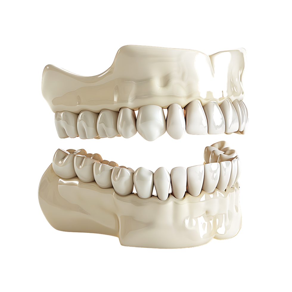 Teeth on white isolated over transparent background png