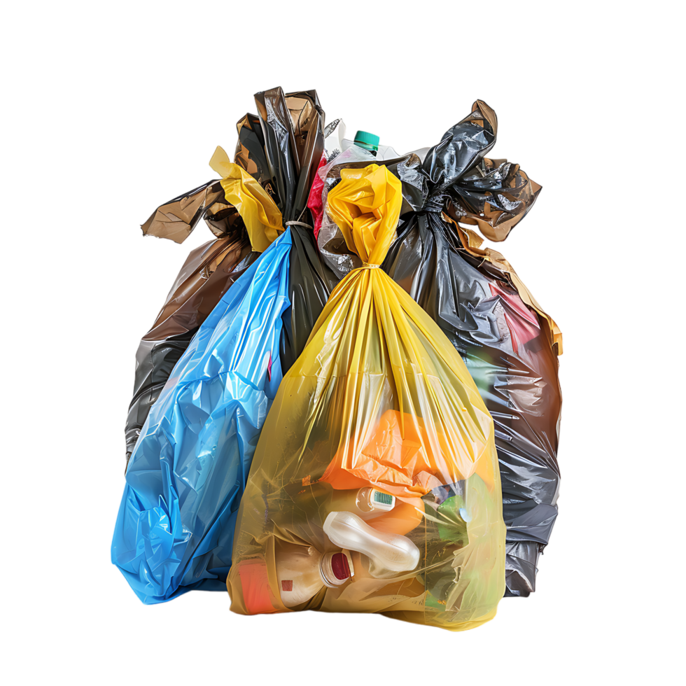 Package for rubbish household supplies for waste throw isolated on transparent background png