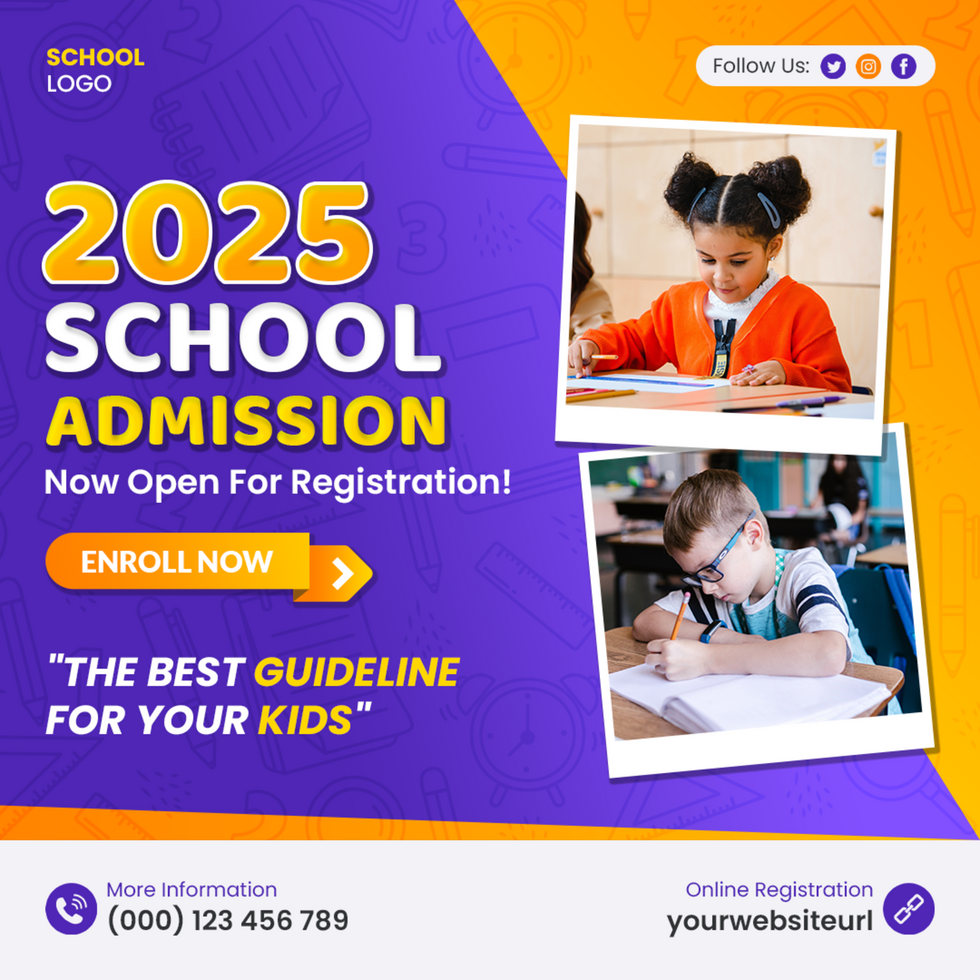 Welcome Back to school social media post or banner psd