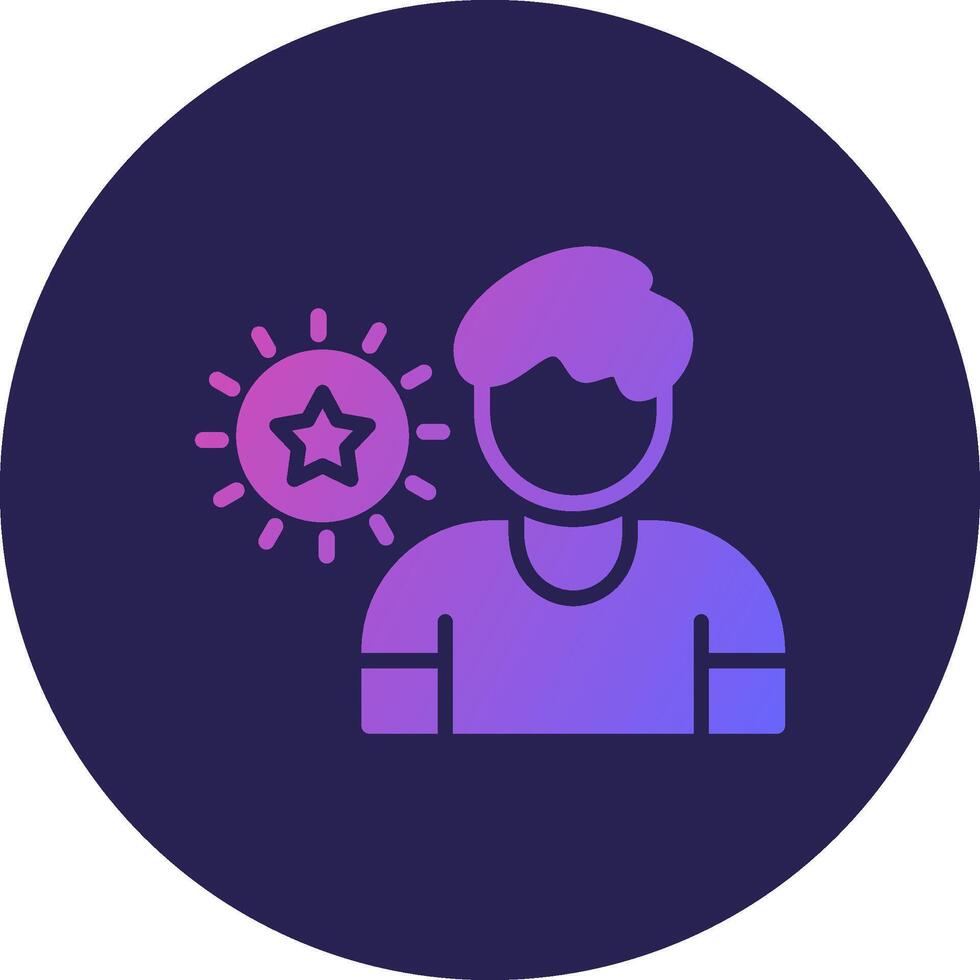 Brand Glyph Gradient Circle Icon Design vector