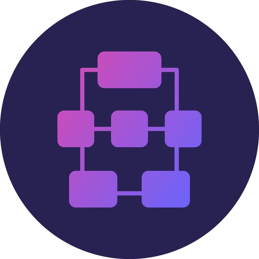 Hierarchy Glyph Gradient Circle Icon Design vector
