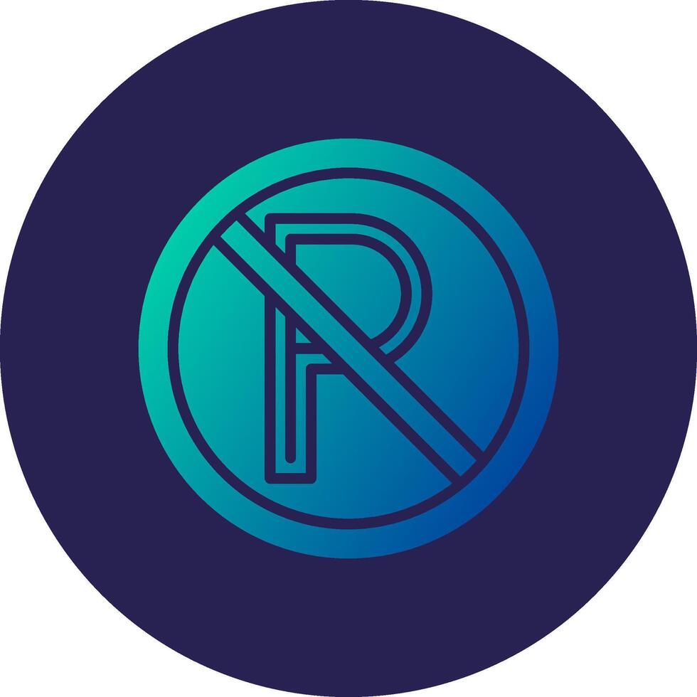 Parking Glyph Gradient Circle Icon Design vector