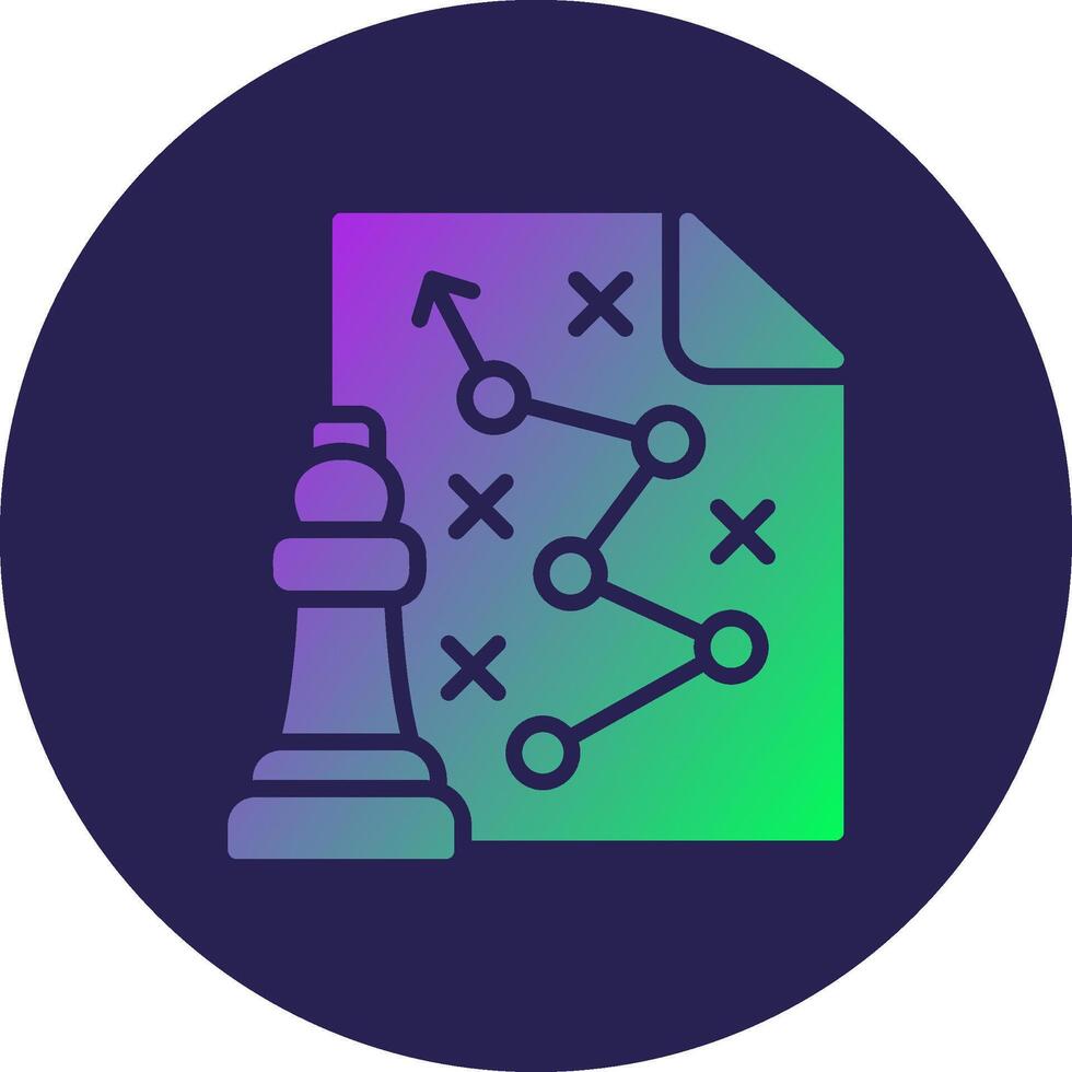 Content Strategy Glyph Gradient Circle Icon Design vector