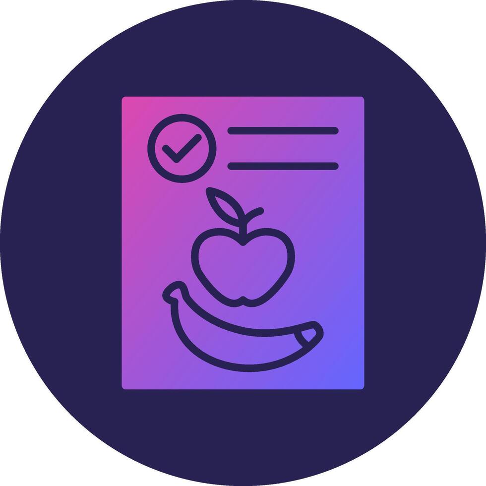 Diet Glyph Gradient Circle Icon Design vector