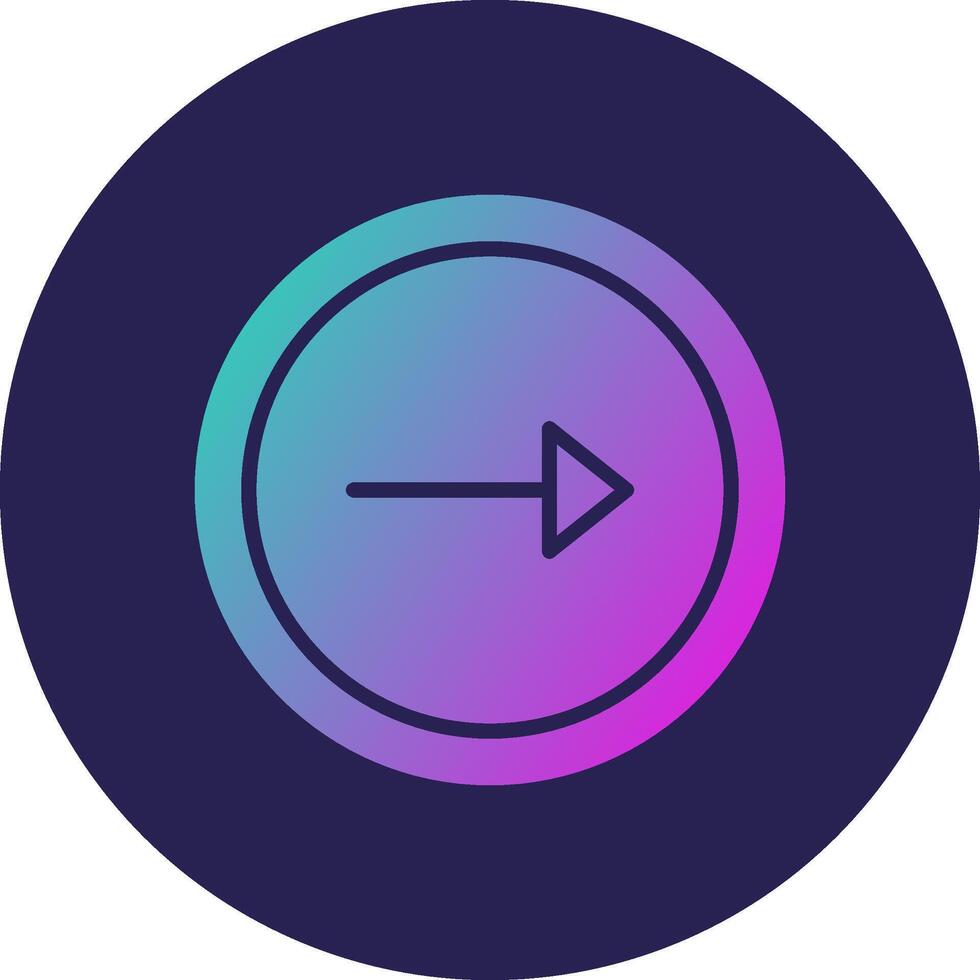Next Glyph Gradient Circle Icon Design vector