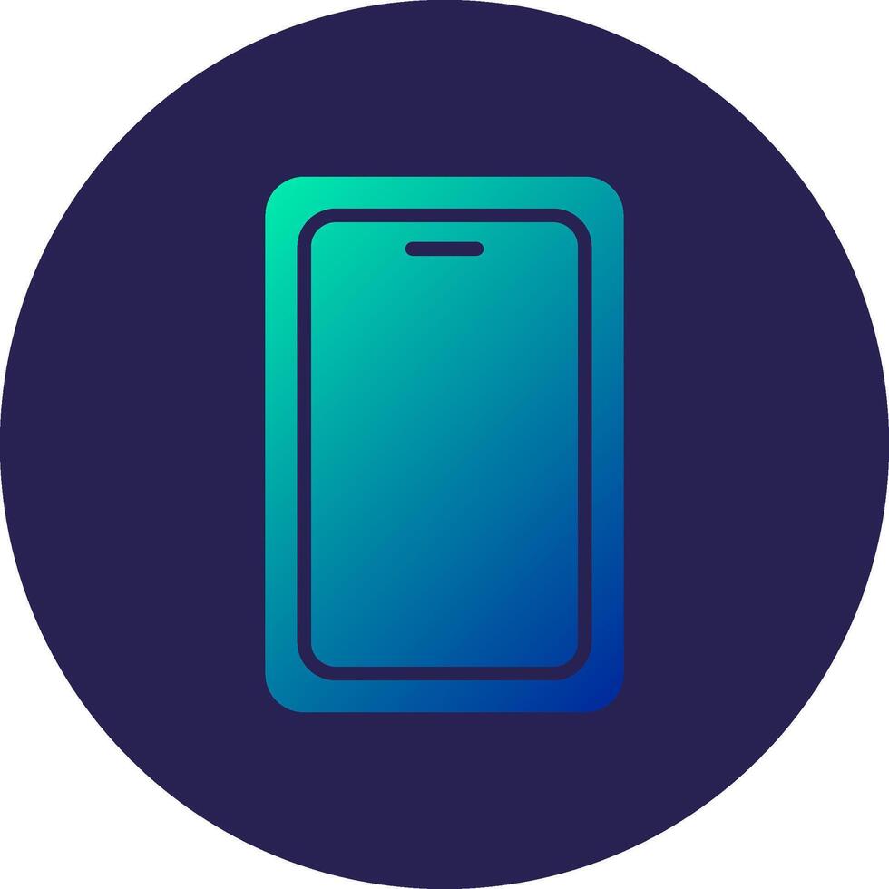 Smartphone Glyph Gradient Circle Icon Design vector