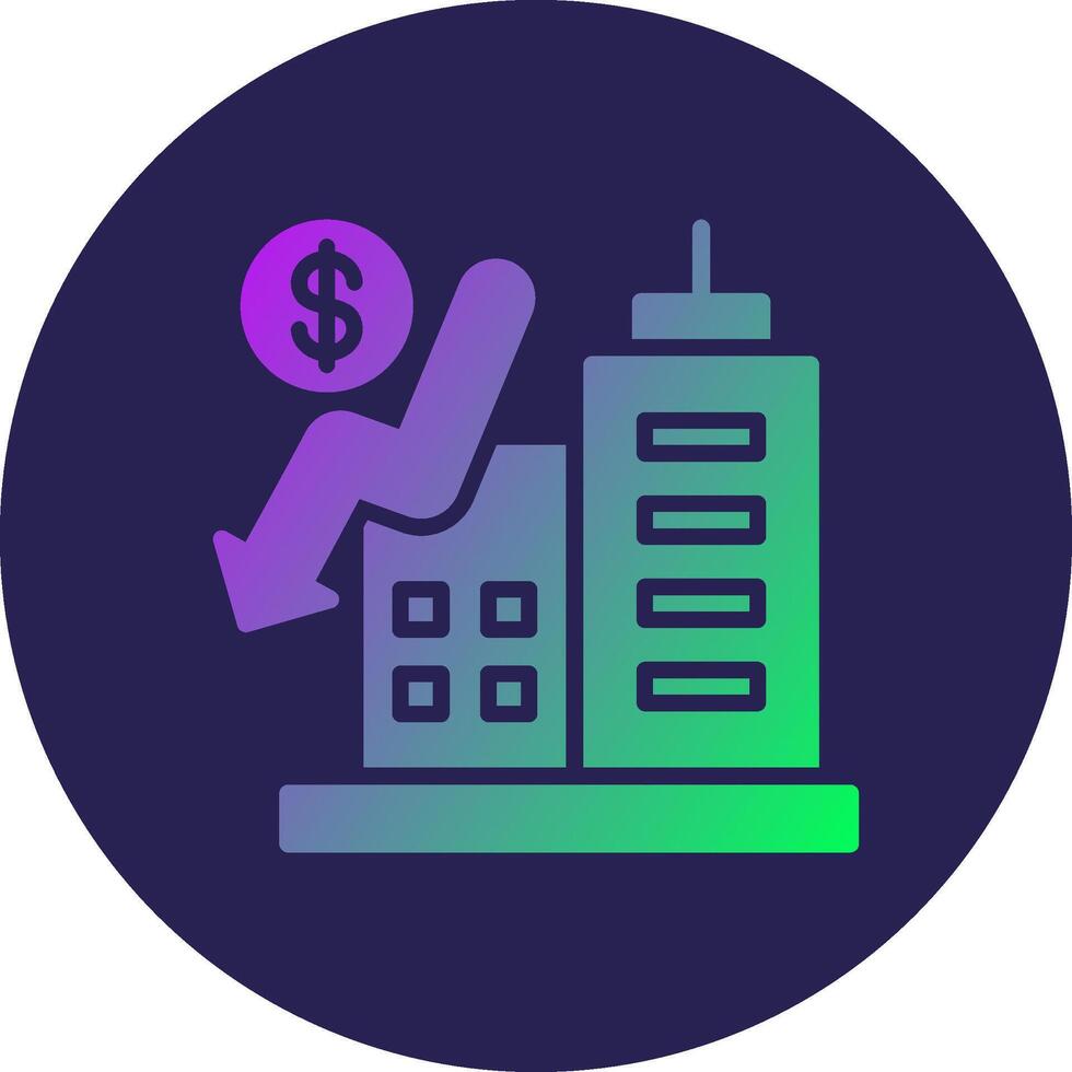 Company Glyph Gradient Circle Icon Design vector