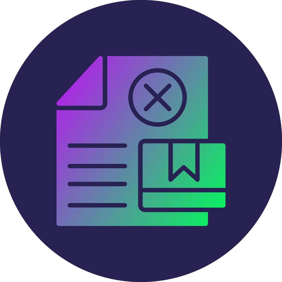 Rejected Glyph Gradient Circle Icon Design vector
