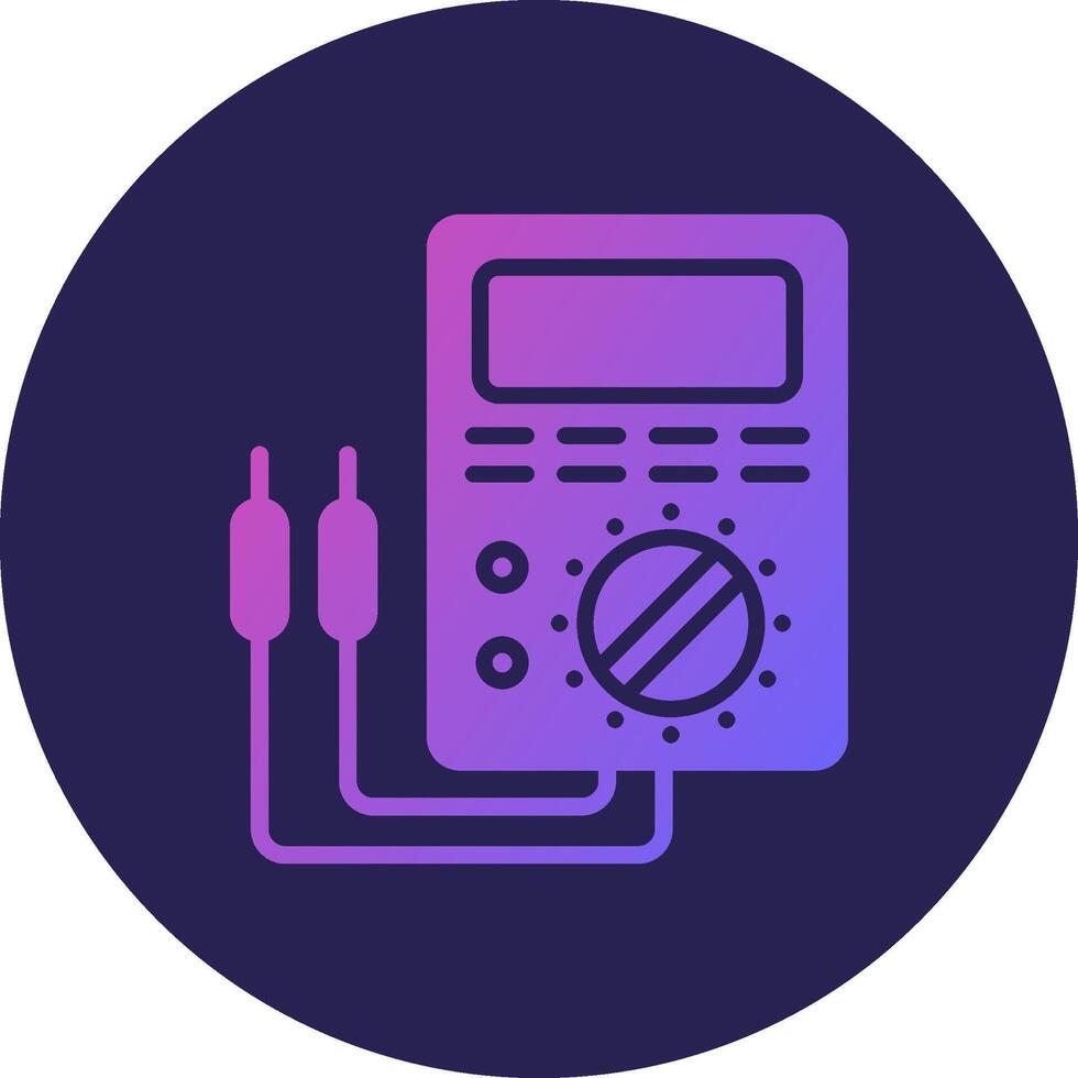 Voltmeter Glyph Gradient Circle Icon Design vector