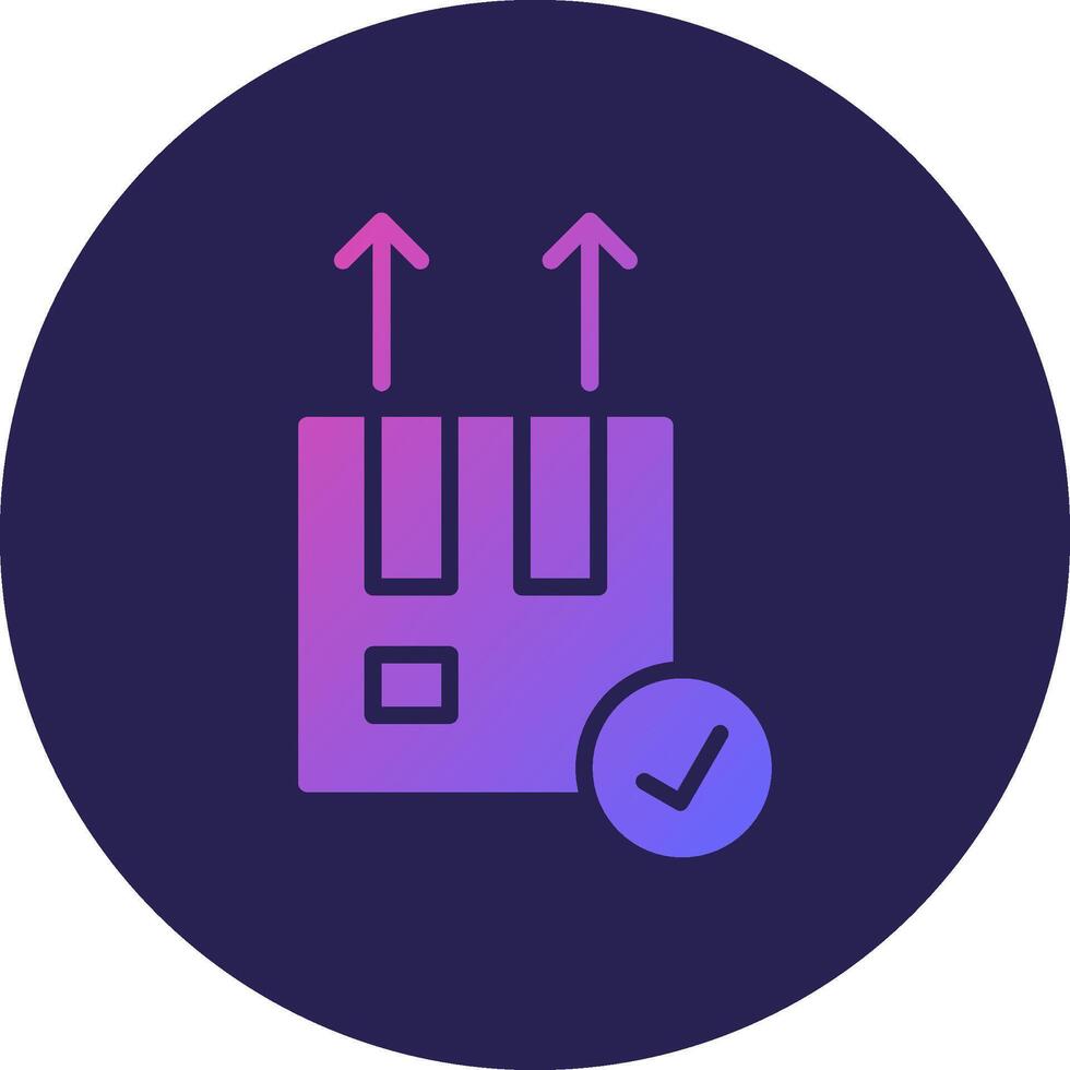 Package Glyph Gradient Circle Icon Design vector