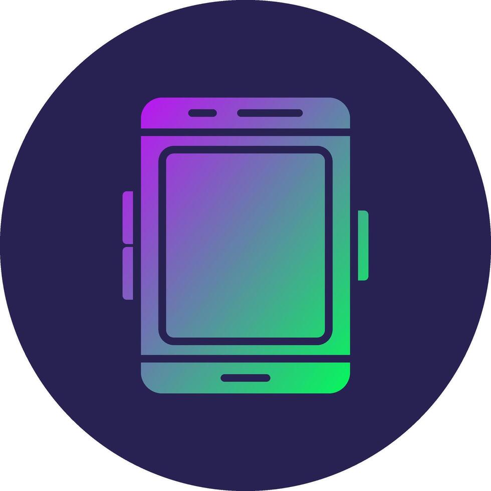 Smartphone Glyph Gradient Circle Icon Design vector