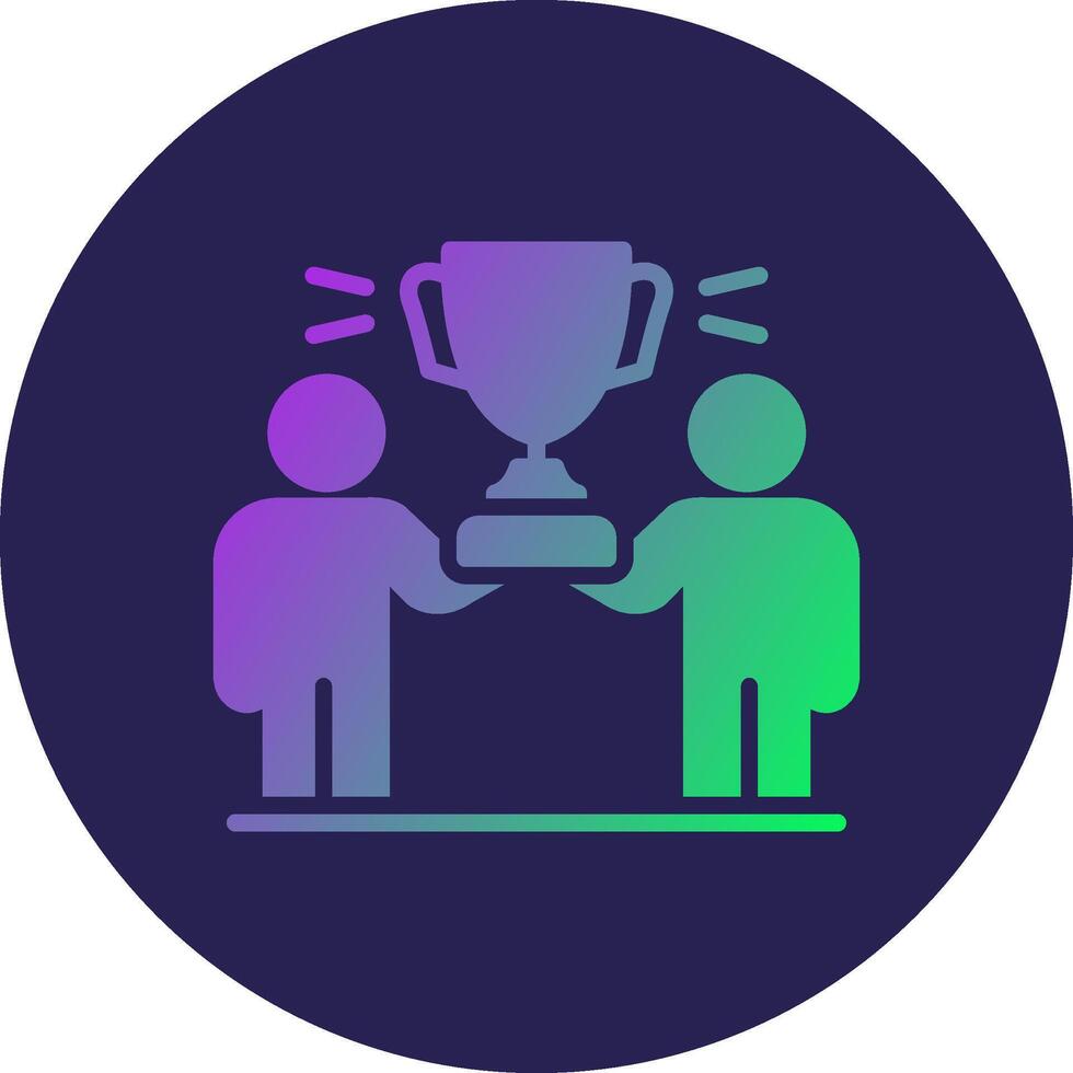Prize Glyph Gradient Circle Icon Design vector