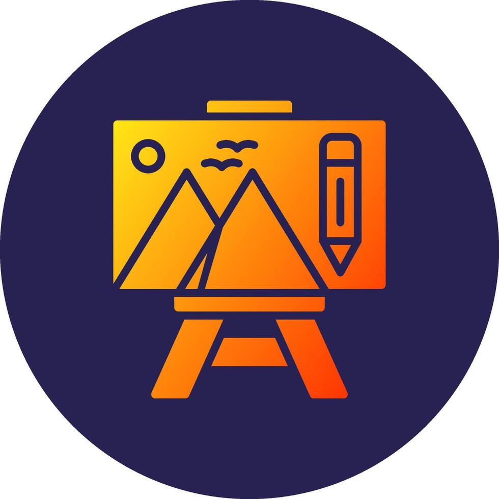 Canvas Glyph Gradient Circle Icon Design vector