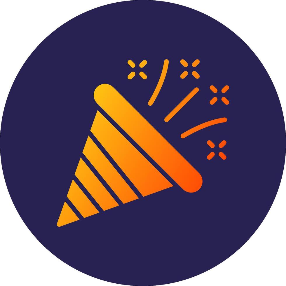 Confetti Glyph Gradient Circle Icon Design vector