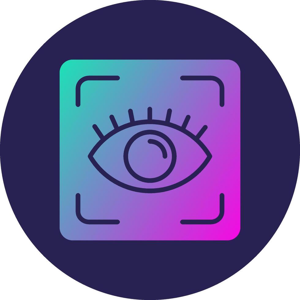 Vision Glyph Gradient Circle Icon Design vector