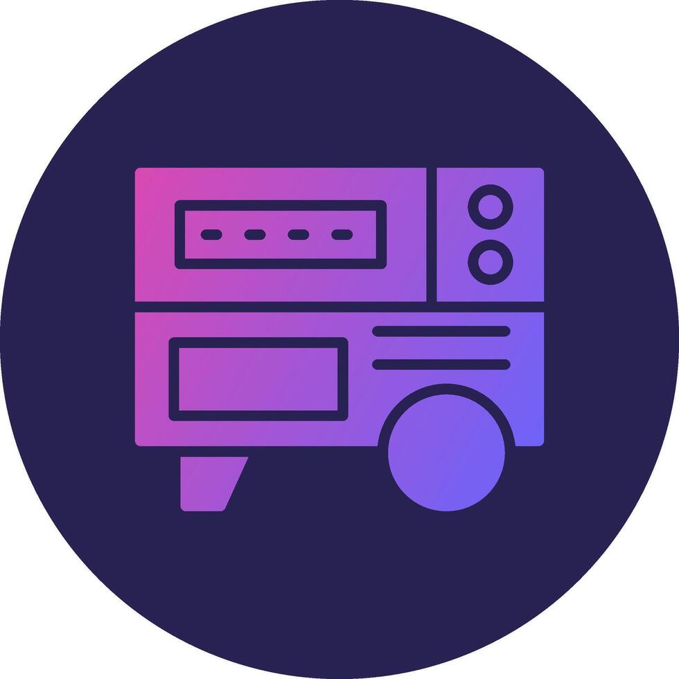 Generator Glyph Gradient Circle Icon Design vector