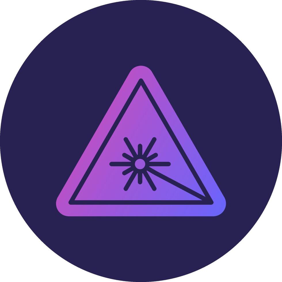Laser Glyph Gradient Circle Icon Design vector