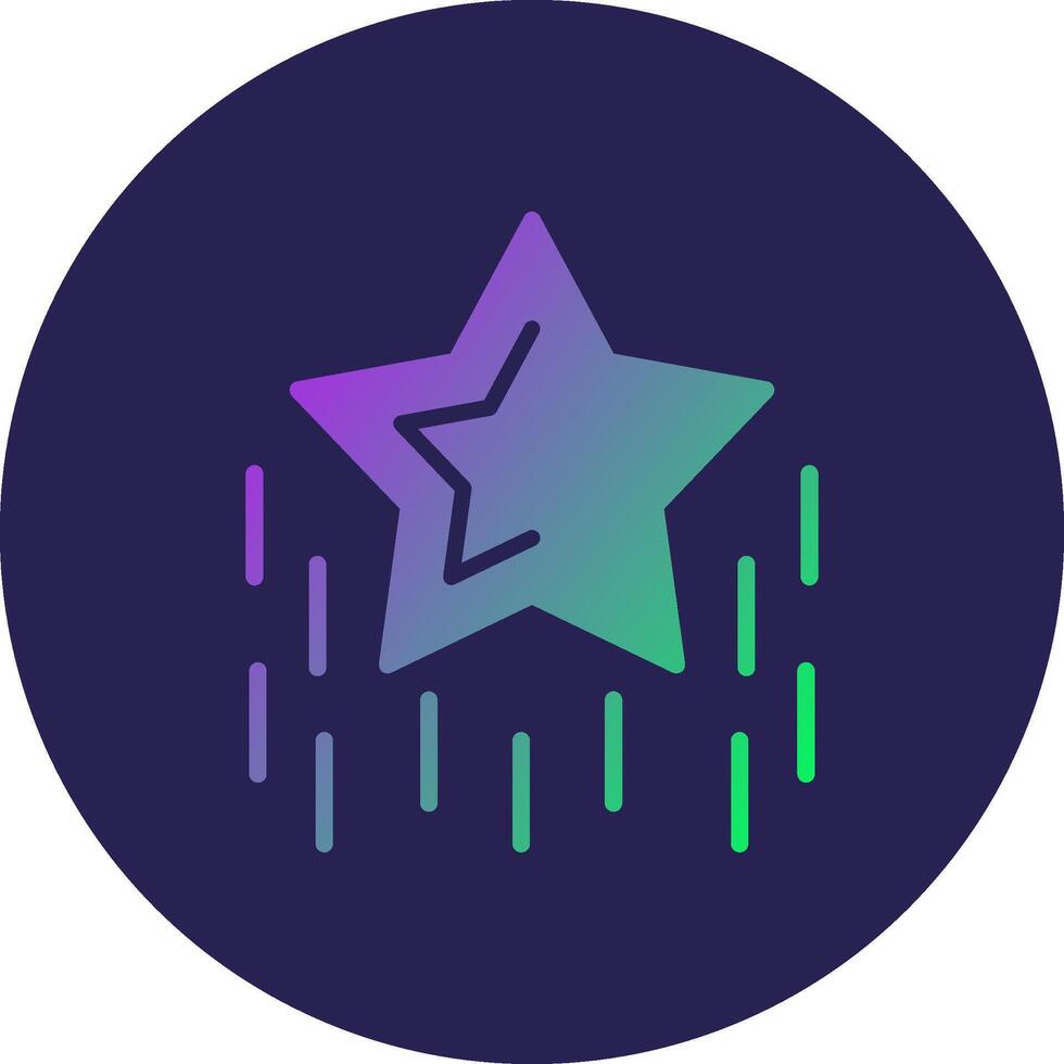 Star Glyph Gradient Circle Icon Design vector