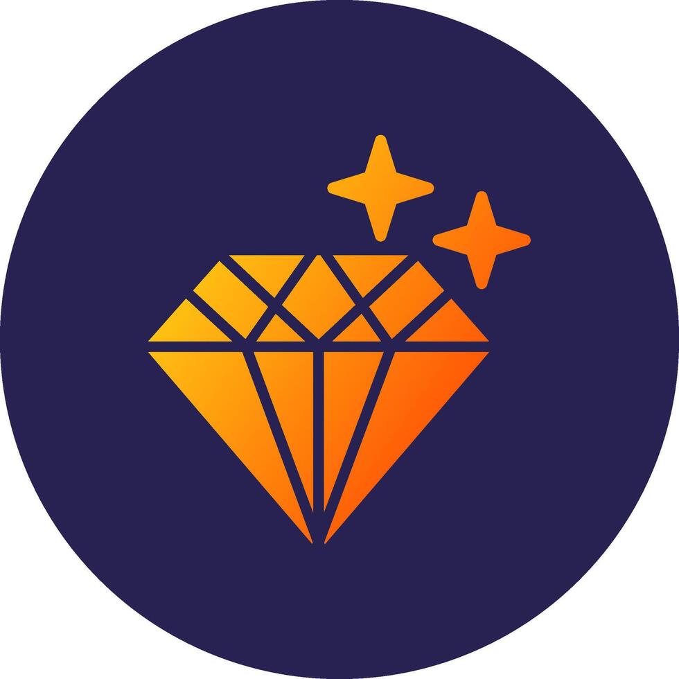 Diamond Glyph Gradient Circle Icon Design vector