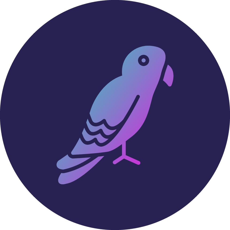 Parrot Glyph Gradient Circle Icon Design vector