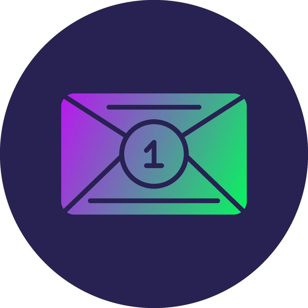 Mail Glyph Gradient Circle Icon Design vector