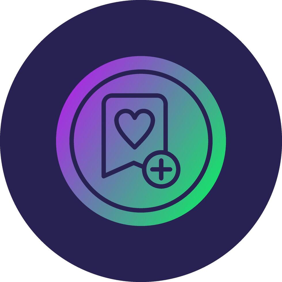 Favourite Glyph Gradient Circle Icon Design vector