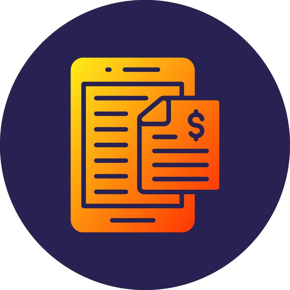 Digital Publishing Glyph Gradient Circle Icon Design vector