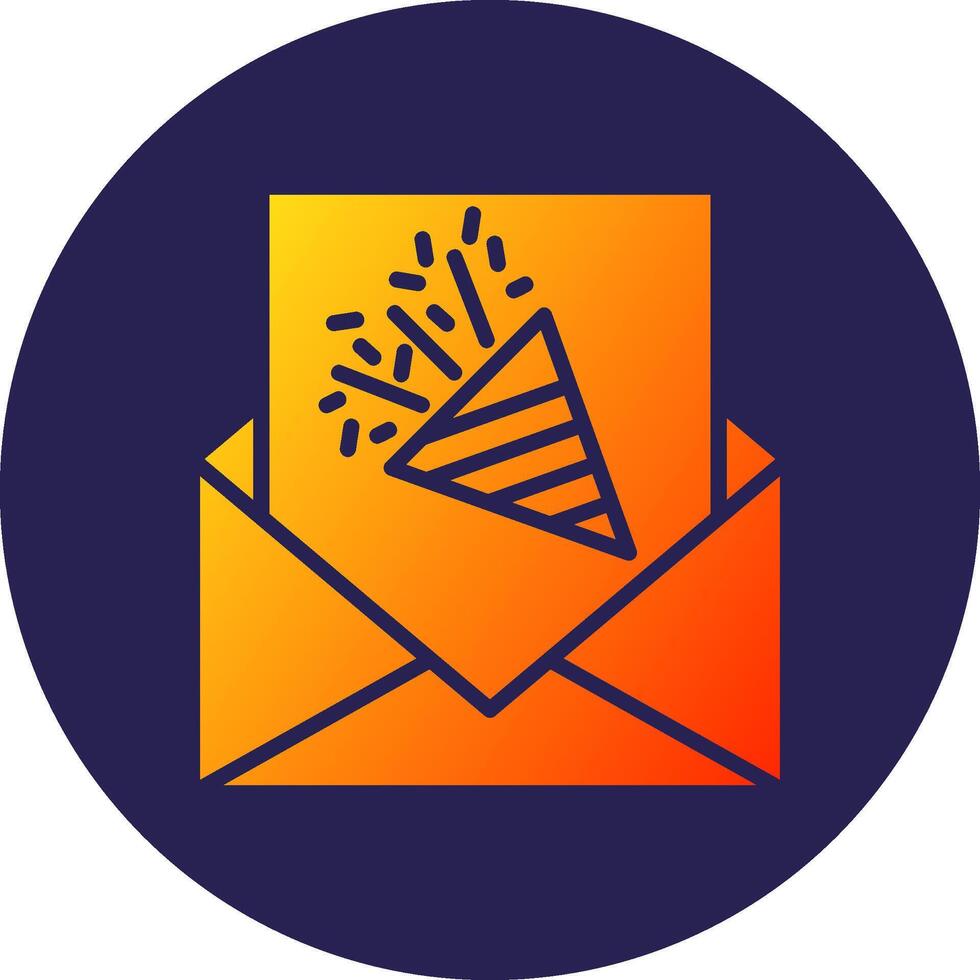 New Year Card Glyph Gradient Circle Icon Design vector