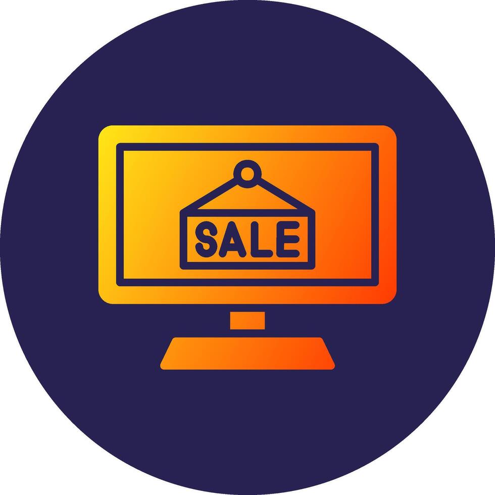 OnGlyph Gradient Circle Sale Glyph Gradient Circle Icon Design vector