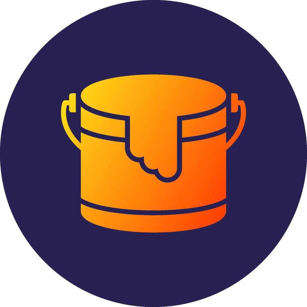 Paint Bucket Glyph Gradient Circle Icon Design vector