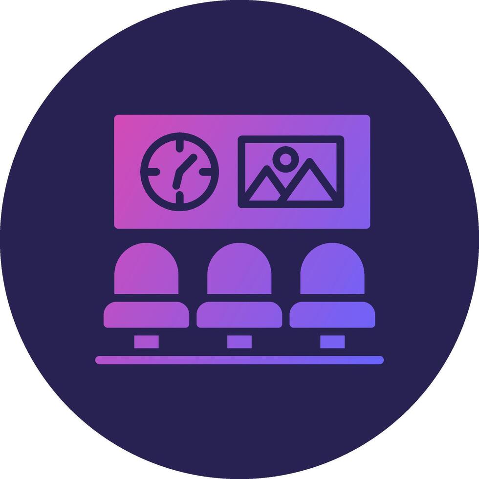 Waiting Room Glyph Gradient Circle Icon Design vector