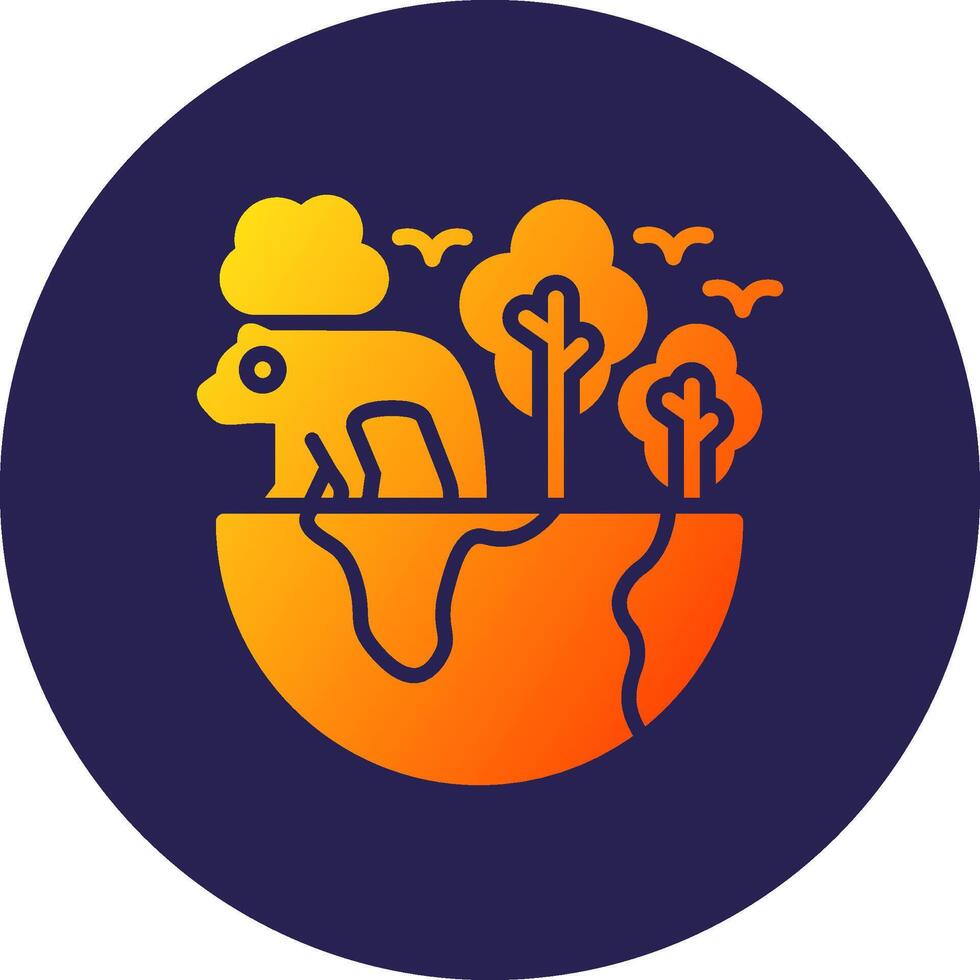 Ecology Glyph Gradient Circle Icon Design vector