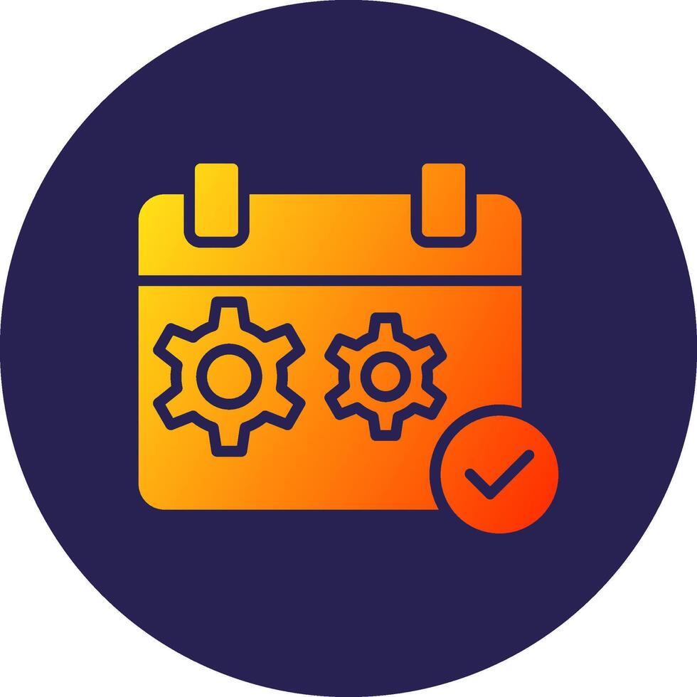 Event Management Glyph Gradient Circle Icon Design vector
