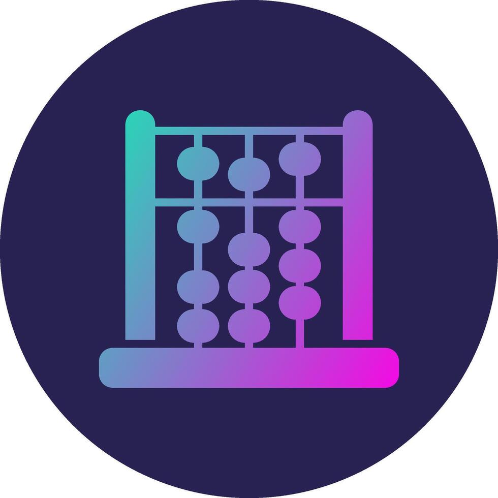 Abacus Glyph Gradient Circle Icon Design vector