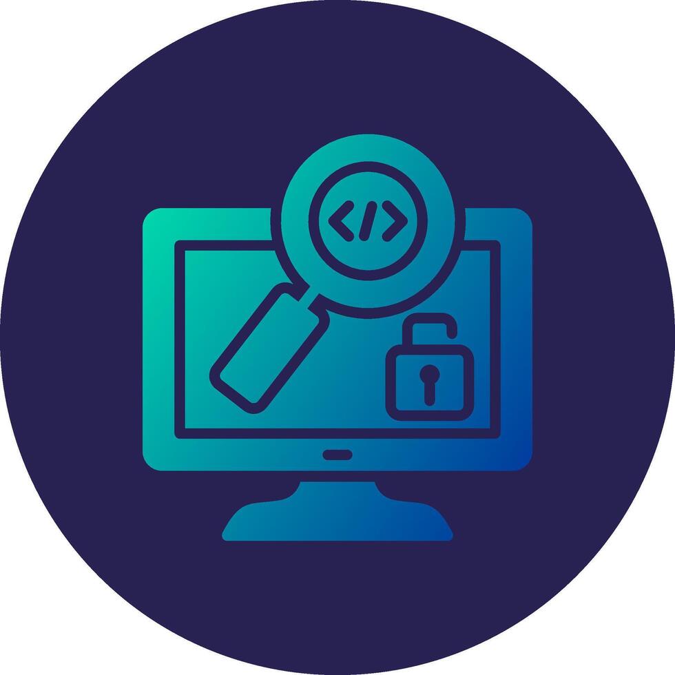 Open Source Glyph Gradient Circle Icon Design vector