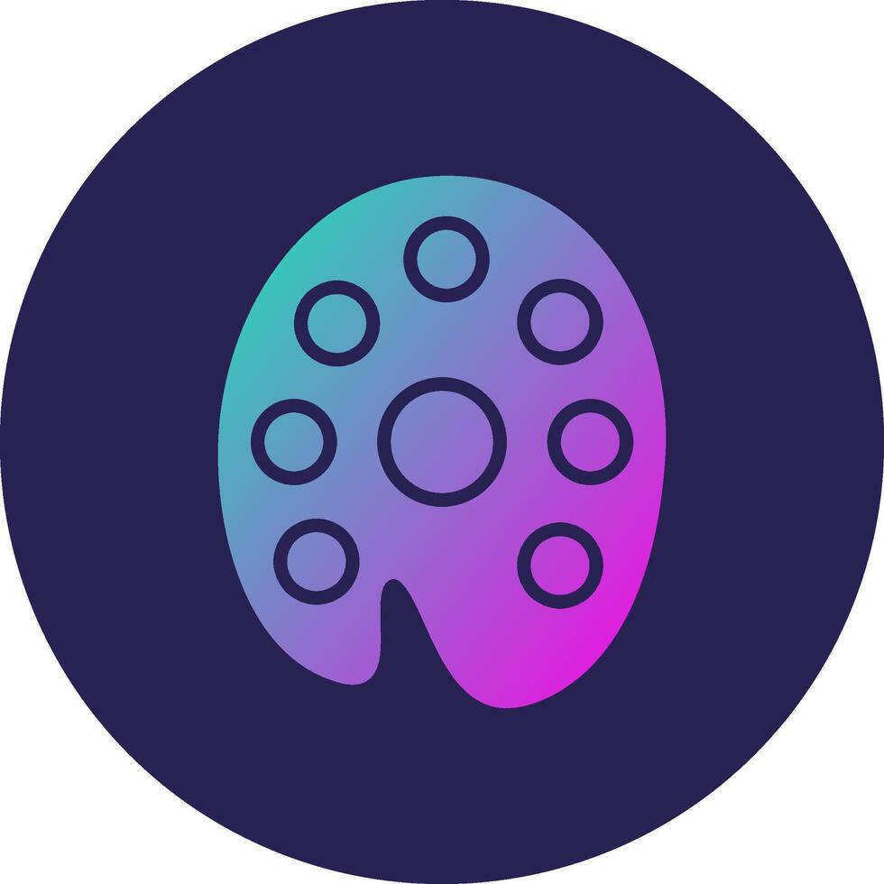 Palette Glyph Gradient Circle Icon Design vector