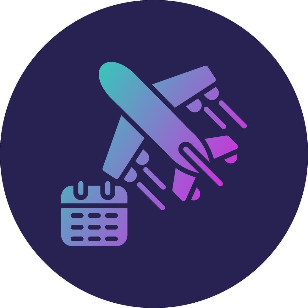 Schedule Glyph Gradient Circle Icon Design vector