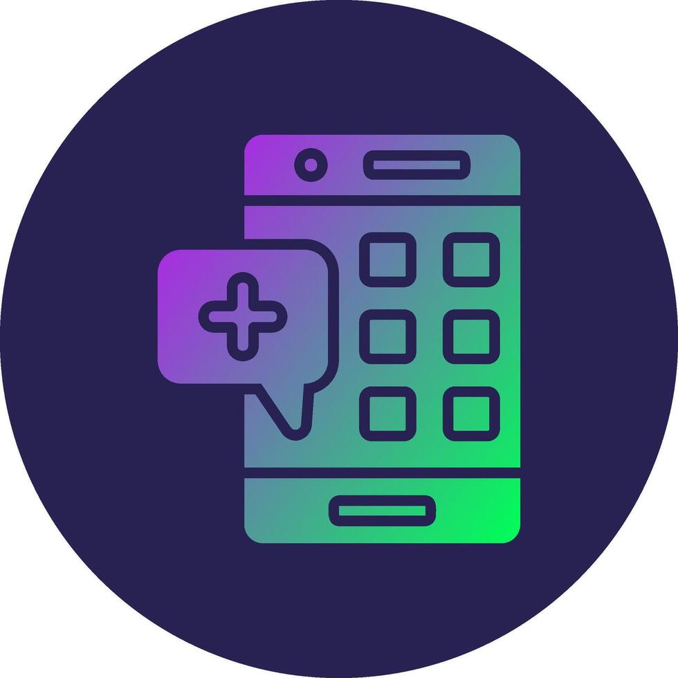 Application Glyph Gradient Circle Icon Design vector