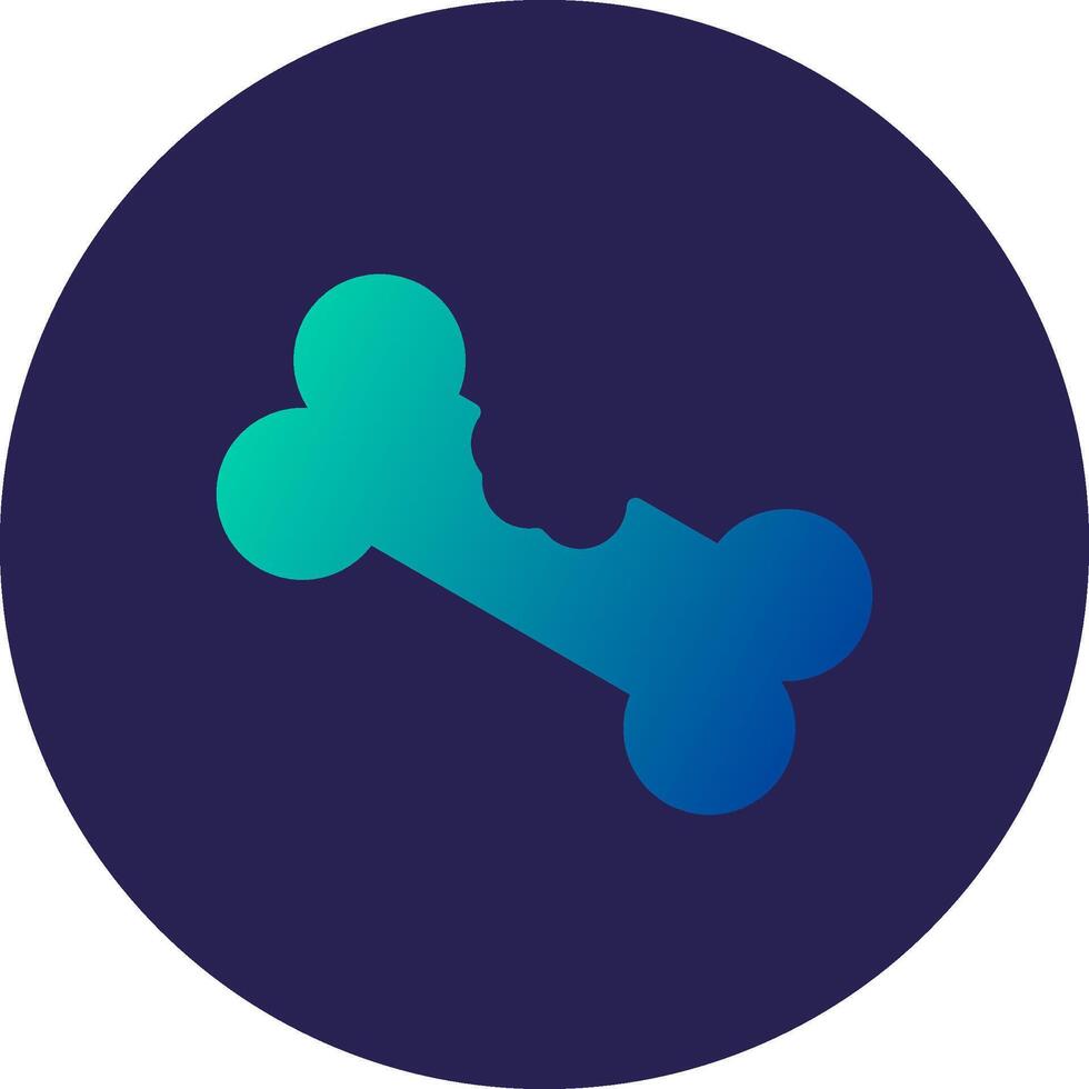 Dog Biscuit Glyph Gradient Circle Icon Design vector