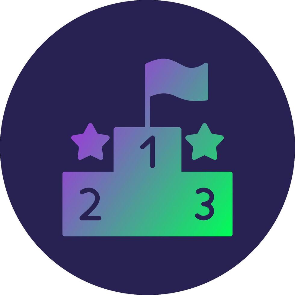 Podium Glyph Gradient Circle Icon Design vector