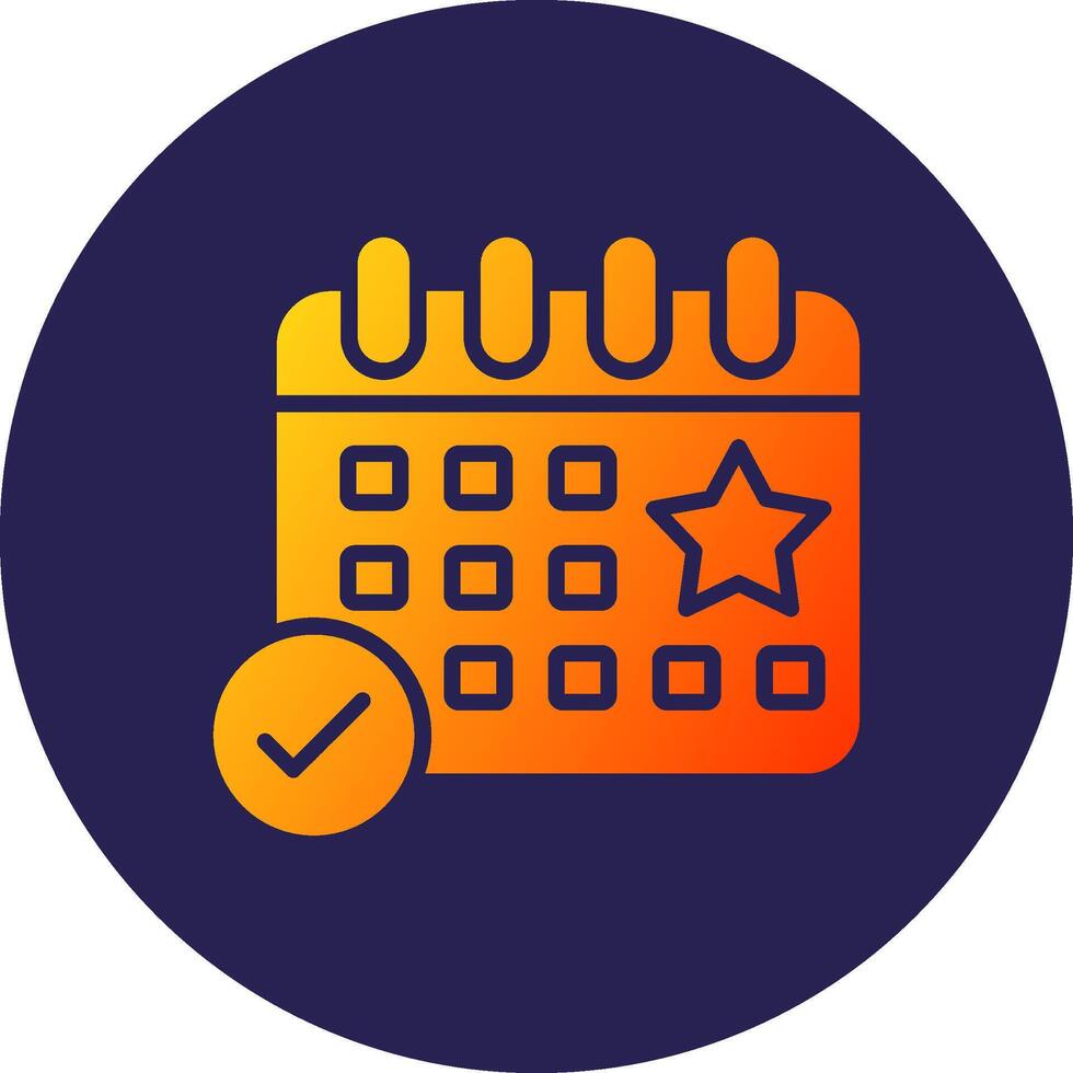 Event Glyph Gradient Circle Icon Design vector