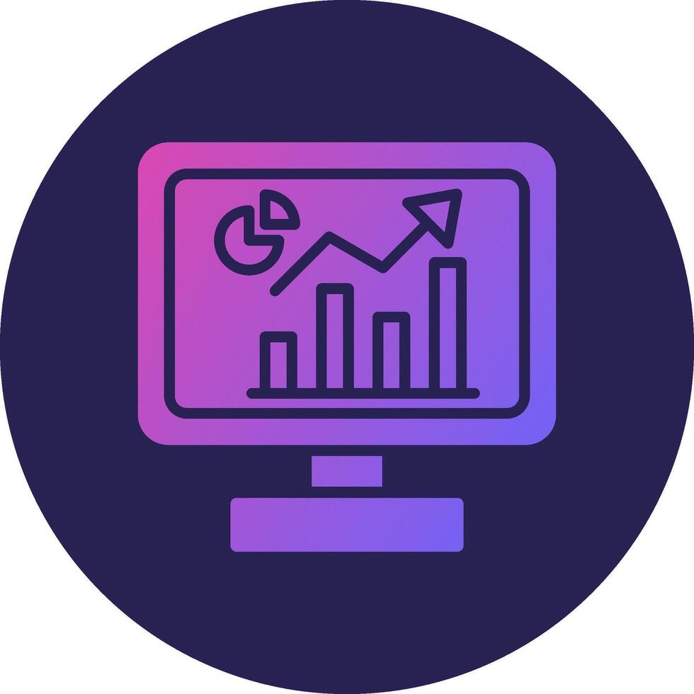 Business Analyst Glyph Gradient Circle Icon Design vector