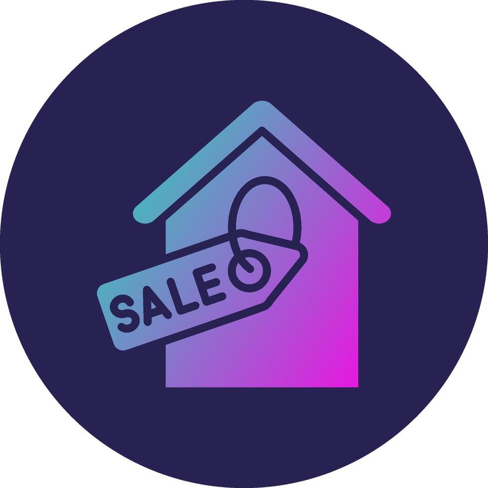 Property Sale Glyph Gradient Circle Icon Design vector
