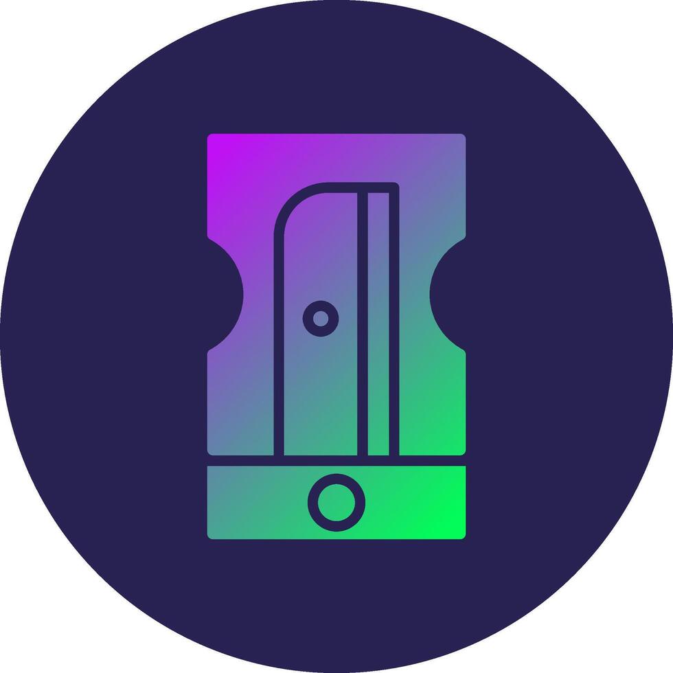 Pencil Sharpener Glyph Gradient Circle Icon Design vector
