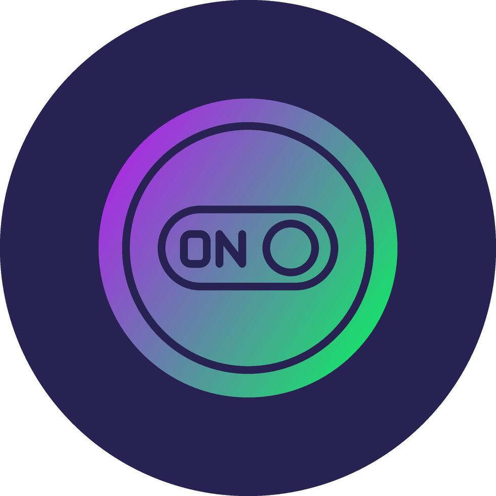 On Glyph Gradient Circle Icon Design vector