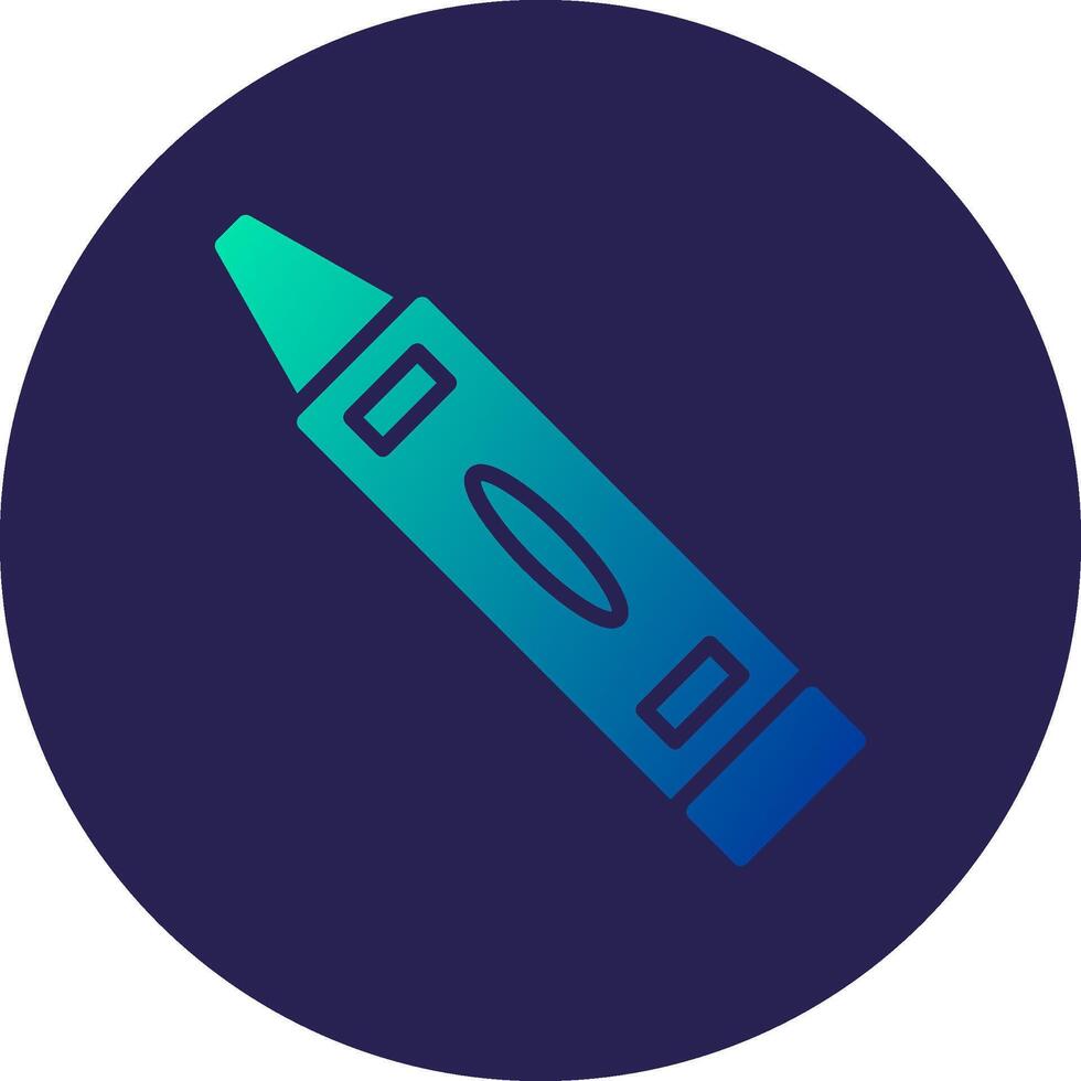 Crayon Glyph Gradient Circle Icon Design vector