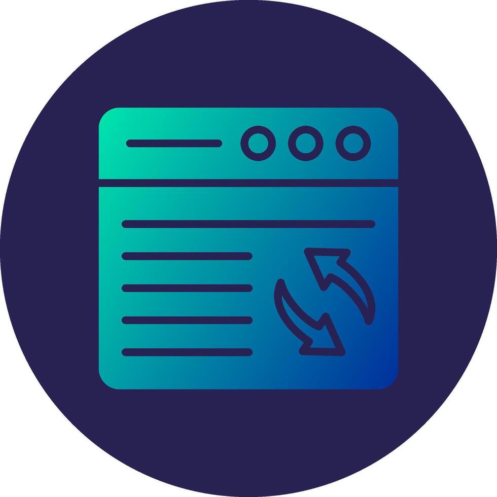 Syn Glyph Gradient Circle Icon Design vector